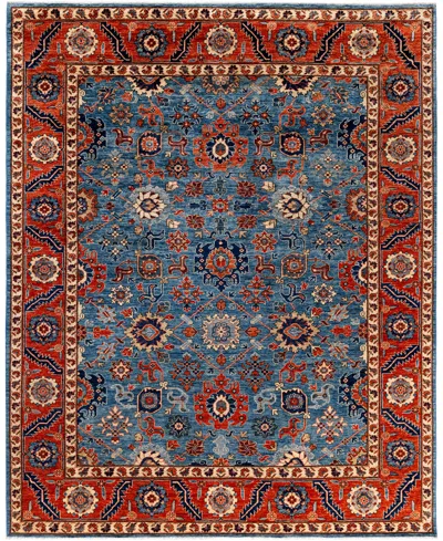 Adorn Hand Woven Rugs Serapi M1945 8'x9'9'' Area Rug In Light Blue