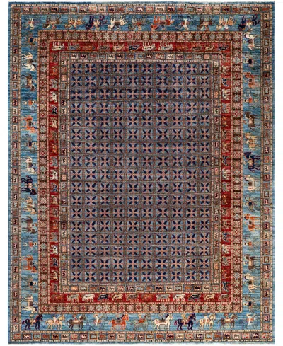 Adorn Hand Woven Rugs Serapi M1945 9'1''x11'8'' Area Rug In Light Blue