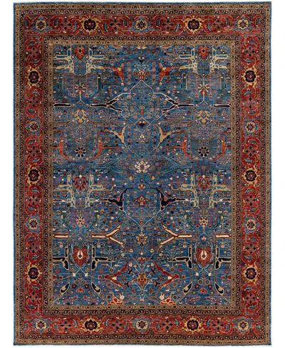 Adorn Hand Woven Rugs Serapi M1945 9'x11'11'' Area Rug In Light Blue