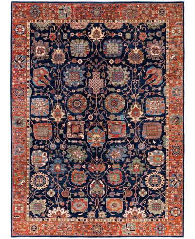 Adorn Hand Woven Rugs Serapi M1945 9'x11'8'' Area Rug In Blue