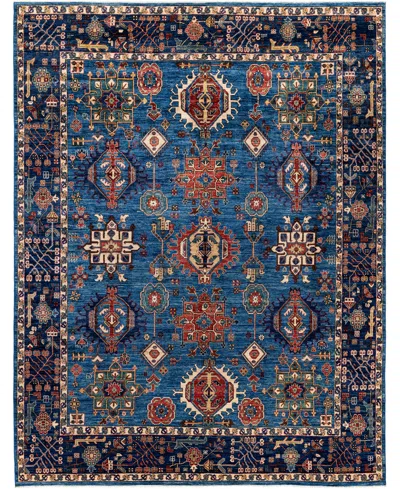 Adorn Hand Woven Rugs Serapi M1945 9'x11'9'' Area Rug In Light Blue