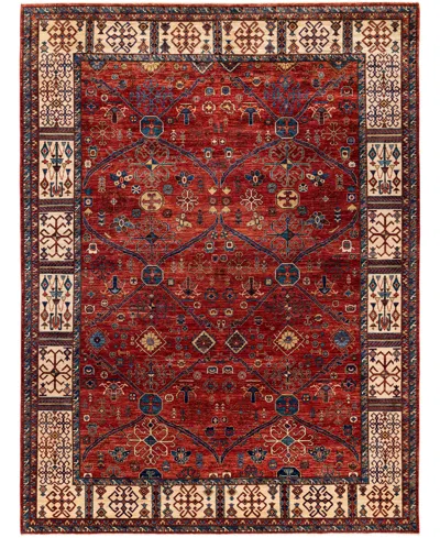 Adorn Hand Woven Rugs Serapi M1945 9'x12' Area Rug In Red