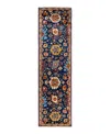 Adorn Hand Woven Rugs Serapi M1993 2'8"x9'9" Runner Area Rug In Blue