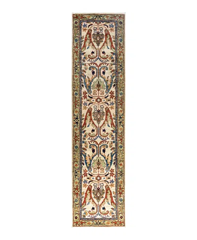 Adorn Hand Woven Rugs Serapi M1993 2'9"x11'7" Runner Area Rug In Ivory