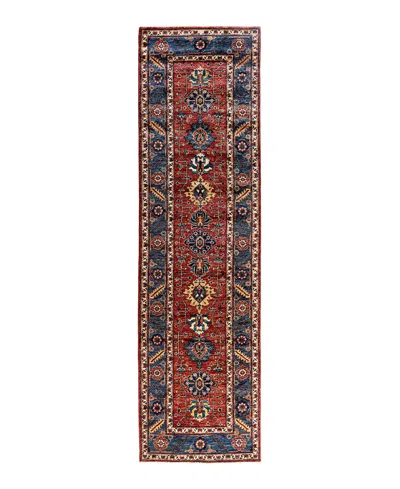Adorn Hand Woven Rugs Serapi M1993 2'9"x9'10" Runner Area Rug In Red