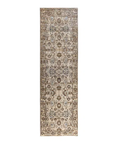 Adorn Hand Woven Rugs Serapi M1993 2'9"x9'9" Runner Area Rug In Brown