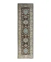 Adorn Hand Woven Rugs Serapi M1993 2'9"x9'9" Runner Area Rug In Brown
