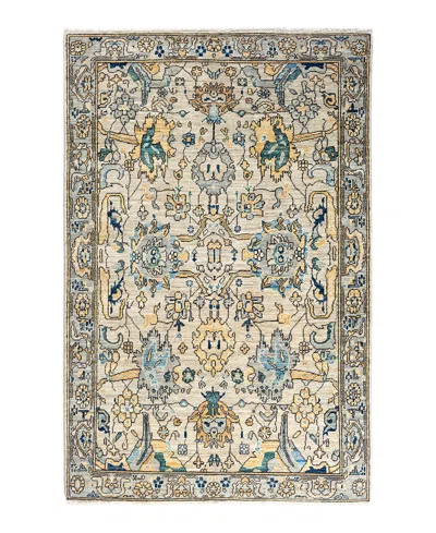 Adorn Hand Woven Rugs Serapi M1993 3'11"x6' Area Rug In Light Gray
