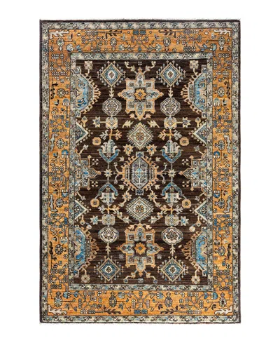 Adorn Hand Woven Rugs Serapi M1993 4'x5'11" Area Rug In Brown