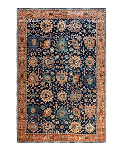 Adorn Hand Woven Rugs Serapi M1993 6'2"x9'1" Area Rug In Blue