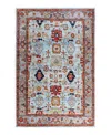 Adorn Hand Woven Rugs Serapi M1993 6'2"x9'5" Area Rug In Light Blue