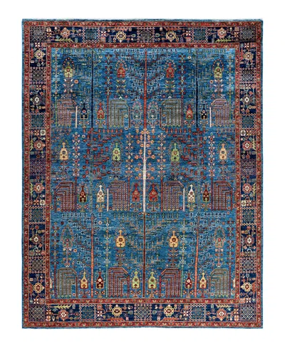 Adorn Hand Woven Rugs Serapi M1993 7'10"x10' Area Rug In Light Blue