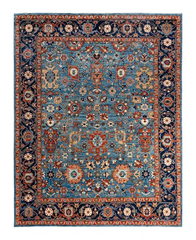 Adorn Hand Woven Rugs Serapi M1993 8'1"x10'1" Area Rug In Light Blue