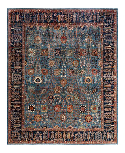 Adorn Hand Woven Rugs Serapi M1993 8'1"x9'10" Area Rug In Light Blue