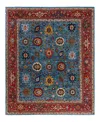 Adorn Hand Woven Rugs Serapi M1993 8'1"x9'8" Area Rug In Light Blue