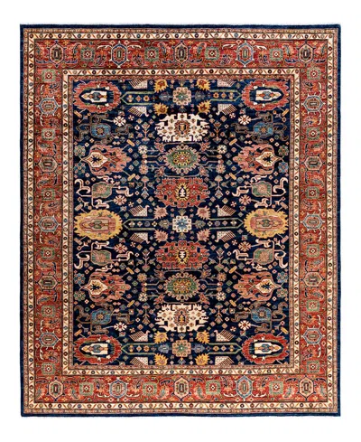 Adorn Hand Woven Rugs Serapi M1993 8'1"x9'9" Area Rug In Blue