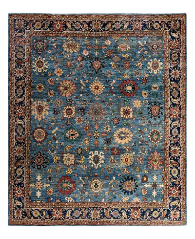 Adorn Hand Woven Rugs Serapi M1993 8'2"x9'7" Area Rug In Light Blue