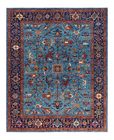 Adorn Hand Woven Rugs Serapi M1993 8'2"x9'8" Area Rug In Light Blue