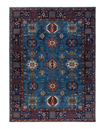 Adorn Hand Woven Rugs Serapi M1993 9'1"x12'2" Area Rug In Light Blue