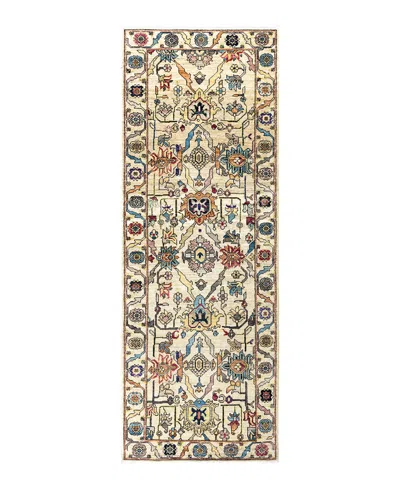 Adorn Hand Woven Rugs Serapi M1999 2'10"x7'11" Runner Area Rug In Ivory