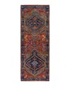 Adorn Hand Woven Rugs Serapi M1999 2'10"x7'9" Runner Area Rug In Red