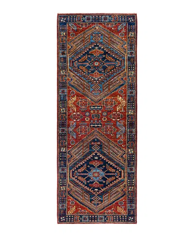 Adorn Hand Woven Rugs Serapi M1999 2'10"x7'9" Runner Area Rug In Red