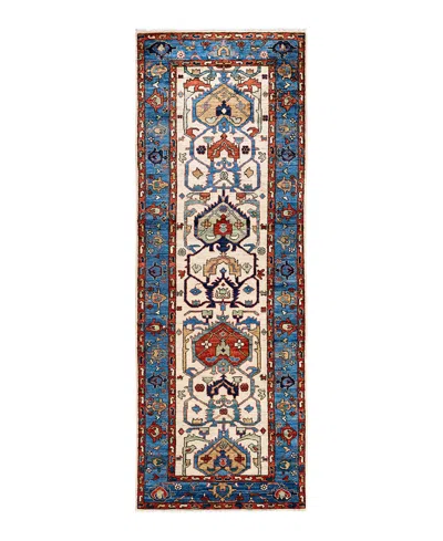 Adorn Hand Woven Rugs Serapi M1999 2'10"x8'2" Runner Area Rug In Ivory