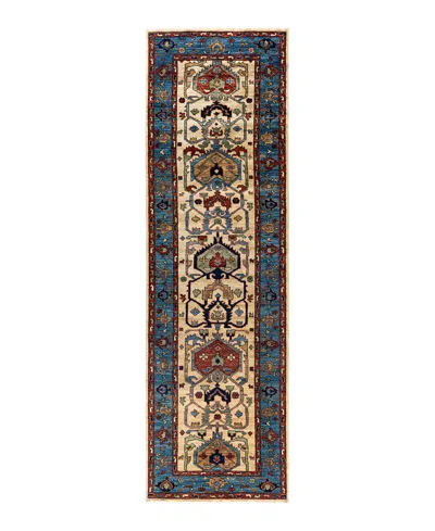 Adorn Hand Woven Rugs Serapi M1999 2'10"x9'9" Runner Area Rug In Ivory