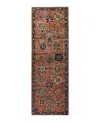 Adorn Hand Woven Rugs Serapi M1999 2'7"x8' Runner Area Rug In Orange