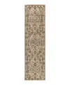 Adorn Hand Woven Rugs Serapi M1999 2'7"x9'11" Runner Area Rug In Brown