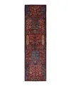 Adorn Hand Woven Rugs Serapi M1999 2'7"x9'9" Runner Area Rug In Red