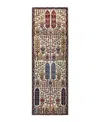 Adorn Hand Woven Rugs Serapi M1999 2'8"x8'1" Runner Area Rug In Light Gray
