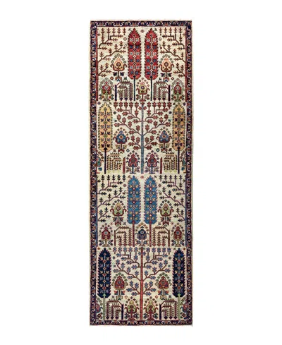 Adorn Hand Woven Rugs Serapi M1999 2'8"x8'1" Runner Area Rug In Light Gray
