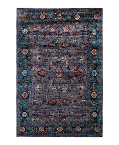 Adorn Hand Woven Rugs Serapi M1999 5'11"x9' Area Rug In Gray