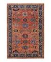 Adorn Hand Woven Rugs Serapi M1999 5'11"x9'1" Area Rug In Red
