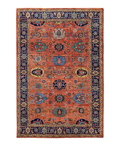 Adorn Hand Woven Rugs Serapi M1999 5'11"x9'1" Area Rug In Red