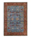 Adorn Hand Woven Rugs Serapi M1999 6'1"x8'9" Area Rug In Light Blue
