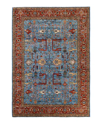 Adorn Hand Woven Rugs Serapi M1999 6'1"x8'9" Area Rug In Light Blue