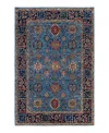 Adorn Hand Woven Rugs Serapi M1999 6'1"x9'4" Area Rug In Light Blue