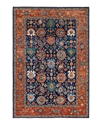 Adorn Hand Woven Rugs Serapi M1999 6'4"x9'6" Area Rug In Blue