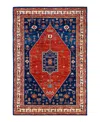 Adorn Hand Woven Rugs Serapi M1999 6'6"x9'8" Area Rug In Blue