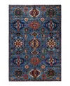 Adorn Hand Woven Rugs Serapi M1999 6'7"x9'9" Area Rug In Light Blue