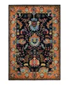 Adorn Hand Woven Rugs Serapi M1999 6'x8'11" Area Rug In Navy