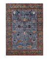 Adorn Hand Woven Rugs Serapi M1999 6'x8'9" Area Rug In Light Blue