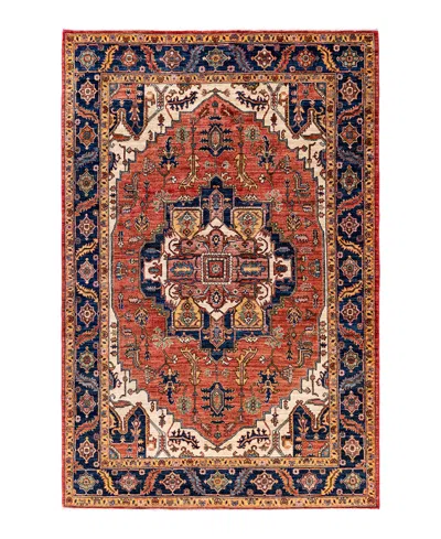 Adorn Hand Woven Rugs Serapi M1999 6'x9'5" Area Rug In Red