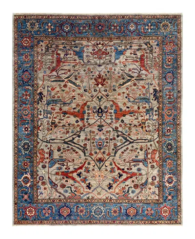 Adorn Hand Woven Rugs Serapi M1999 7'11"x10'1" Area Rug In Gray