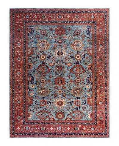 Adorn Hand Woven Rugs Serapi M1999 8'11"x11'9" Area Rug In Light Blue