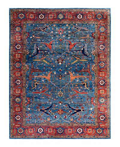 Adorn Hand Woven Rugs Serapi M1999 9'1"x11'11" Area Rug In Light Blue