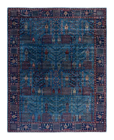 Adorn Hand Woven Rugs Serapi M1999 9'3"x11'10" Area Rug In Light Blue
