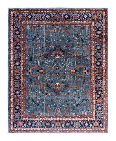 Adorn Hand Woven Rugs Serapi M1999 9'4"x11'11" Area Rug In Light Blue